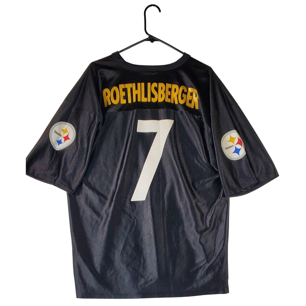 NFL Pittsburgh Steelers Ben Roethlisberger 7 Jersey Mens XL Black 7042A 04